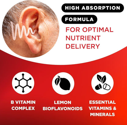 LIPO Ear Ringing Relief Supplement - Relief for Ringing Ears - Calcium for Daily Ear Health Support - 150 Caplets