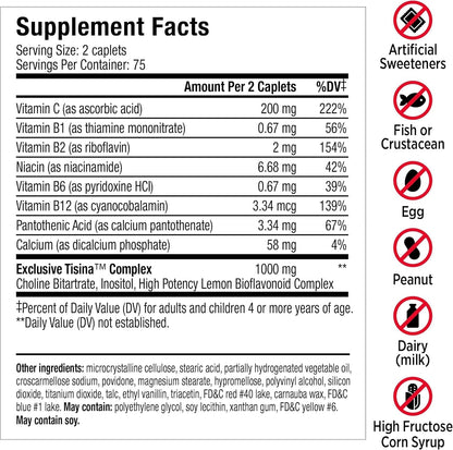 LIPO Ear Ringing Relief Supplement - Relief for Ringing Ears - Calcium for Daily Ear Health Support - 150 Caplets